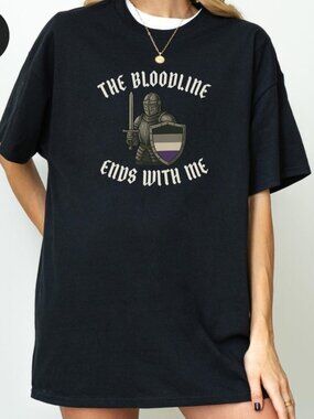 Asexual Medieval Knight Shirt, Ace Pride Queer Fantasy Tee